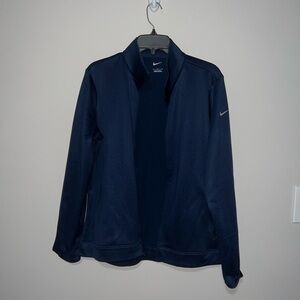 Navy blue long sleeve zip up sweater Nike Large